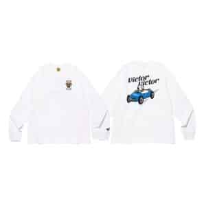 Human Made x Victor Victor LS Tee – Racing Pup White